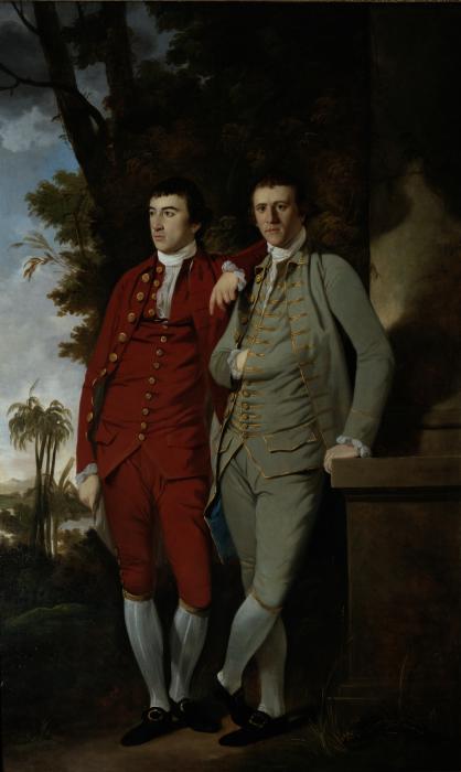 Tilly Kettle, Portrait of Charles and Captain John Sealy, 1773.