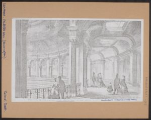 Drawing of the Royal Albert Hall, from the Conway Library.