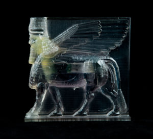 Image of translucent 3D printed sculpture by artist Morehshin Allahyari