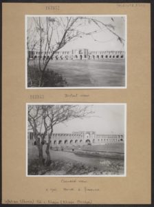Item from the Conway Library, two black and white images of the bridge from different angles.