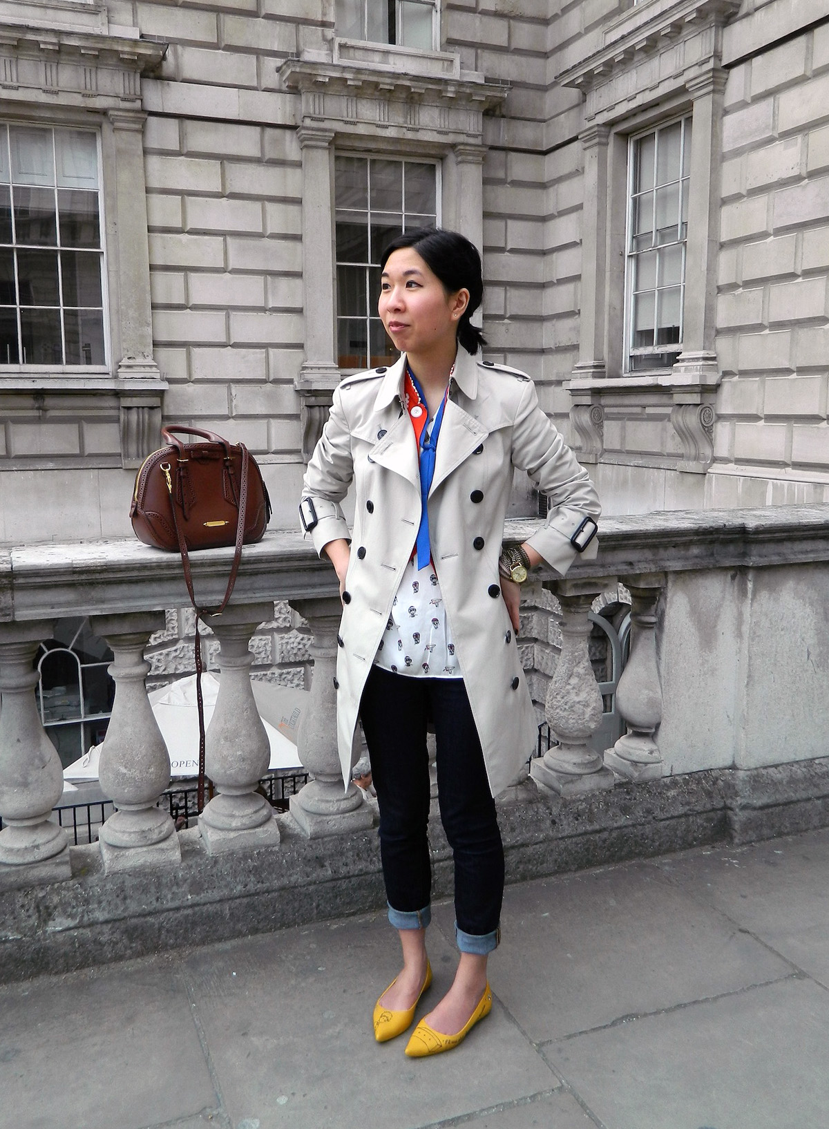 Christine at Somerset House, outside of The Courtauld. All photos by Jennifer Potter.