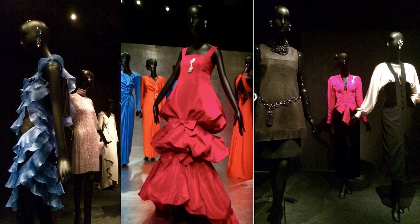 Some of the gowns on display at the Jacquelines de Ribes exhibition. Credit: Giovanna Culora
