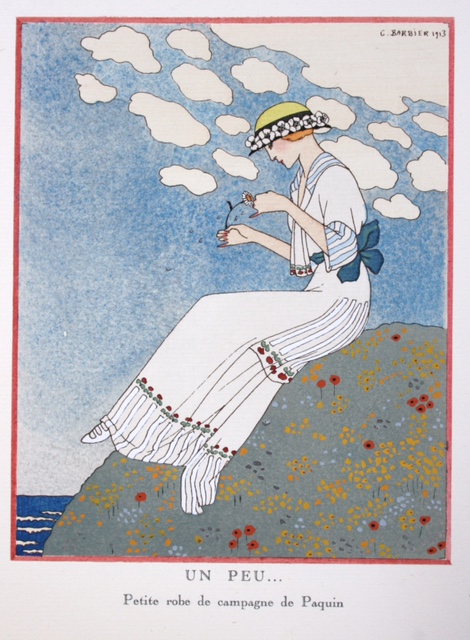 Georges Barbier, "Un peu...", 1913, All images History of Dress Collections, Courtauld Institute of Art