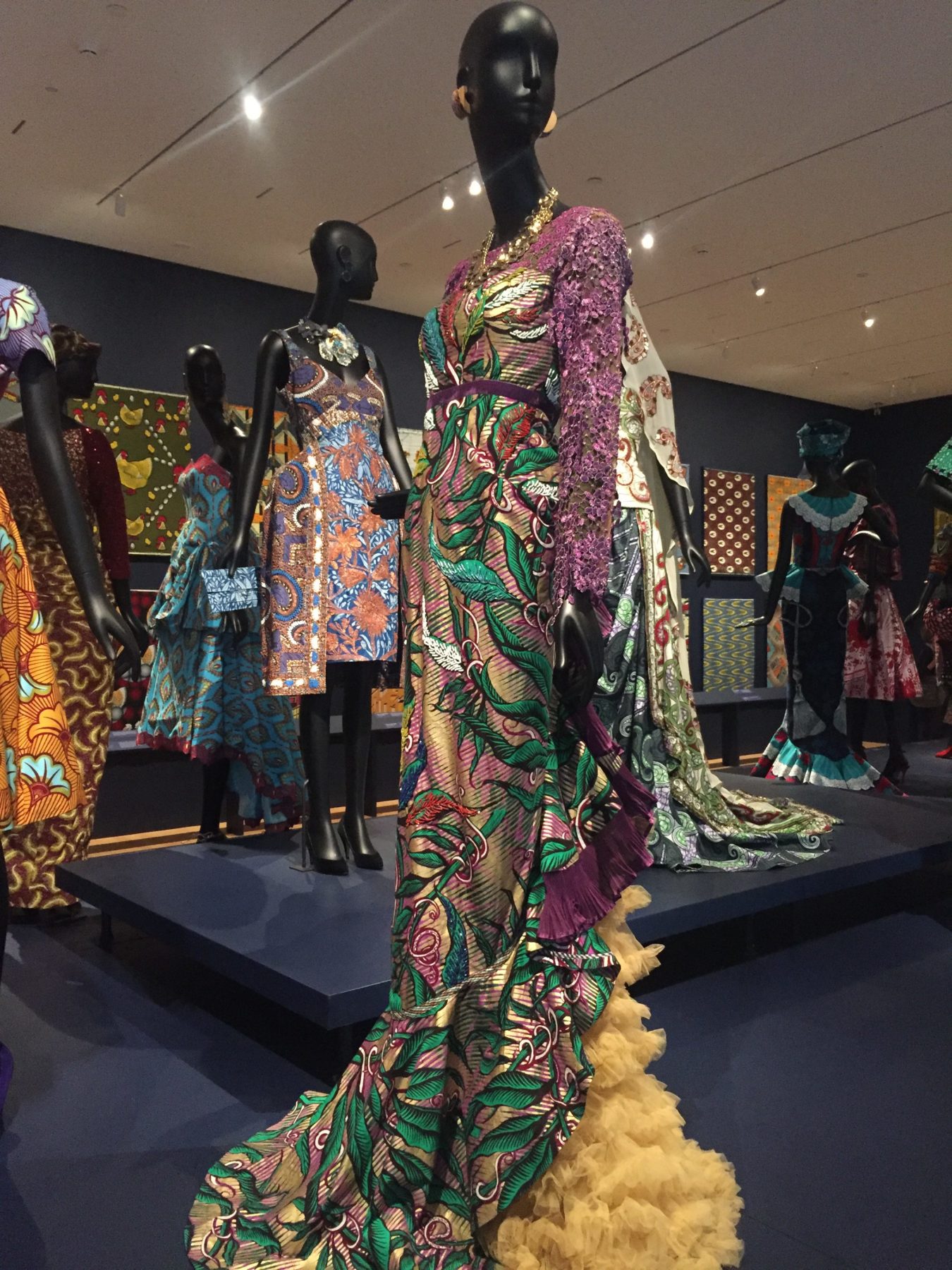 Gala Dress. Designed by Lanre da Silva Ajayi for Vlisco. Splendeur collection, season 4, 2014. Cotton; wax block print. Lanre da Silva Ajayi is one of Nigerias foremost fashion designers.