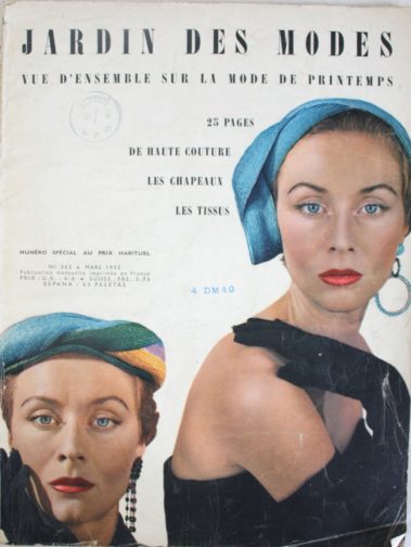 Front cover of Jardin des modes, March 1952