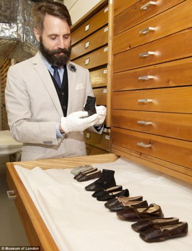 Tim working at the store at the Museum of London. Copyright: Museum of London.