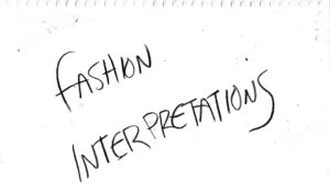 Fashion Interpretations logo designed by project member and fashion illustrator Richard Haines