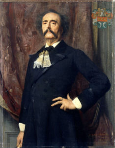 A portrait of Barbey D'Aurevilly by Émile Lévy