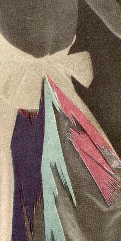 Photographic detail of the back of a woman's dress