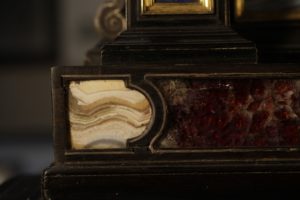 Detail of inlay of agate and Sicilian jasper