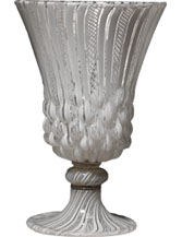 elegant decorated English wine glass from 18th century