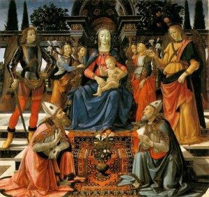 The Madonna and Child Enthroned with Saints by Domenico Ghirlandaio