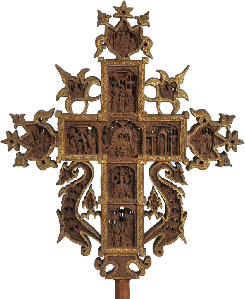 wooden carved cross