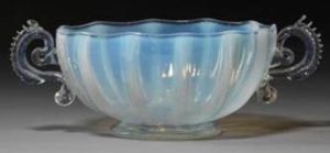 A Venetian Opalescent Glass Bowl