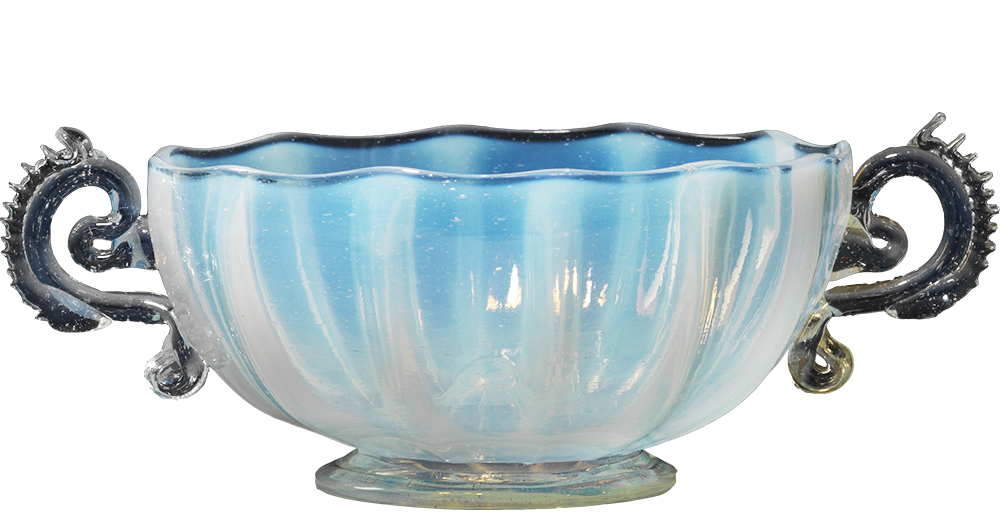 A Venetian Opalescent Glass Bowl