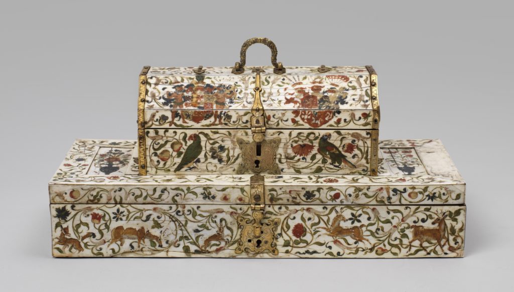 painted ivory casket