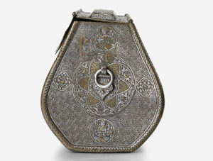 Islamic metal work bag side view