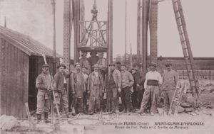 Black and White photograph showing French Iron Ore miners