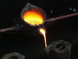 Molten Cast Iron in a crucible