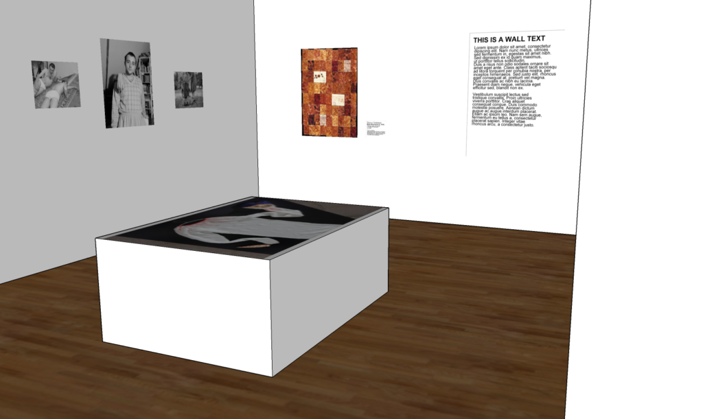 Snapshot of the exhibition in "Sketchup", 2nd room