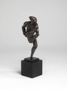 bronze cast of a male figure