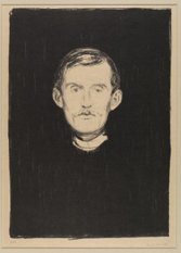 self portrait paiting of Edvard Munch