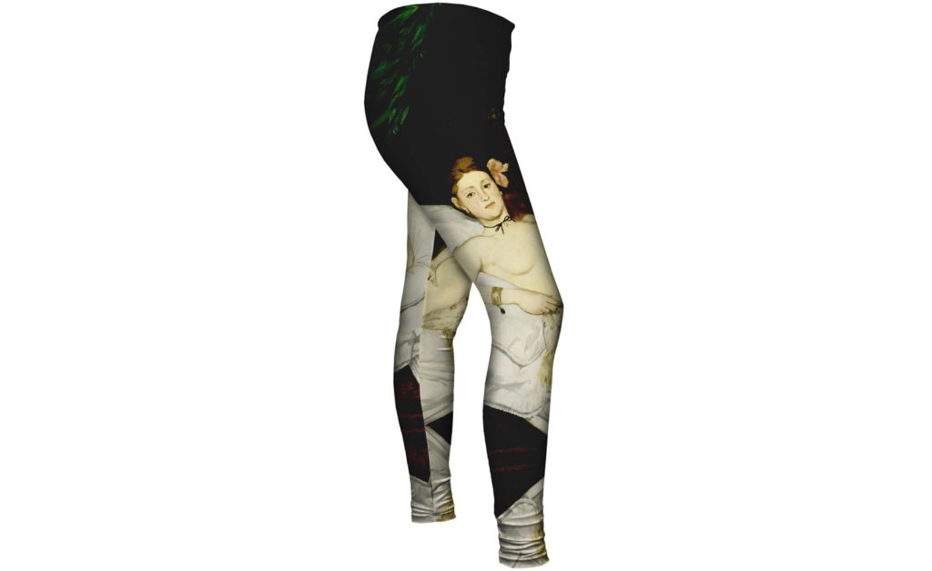 Image of a pair of leggings printed with Manet's Olympia